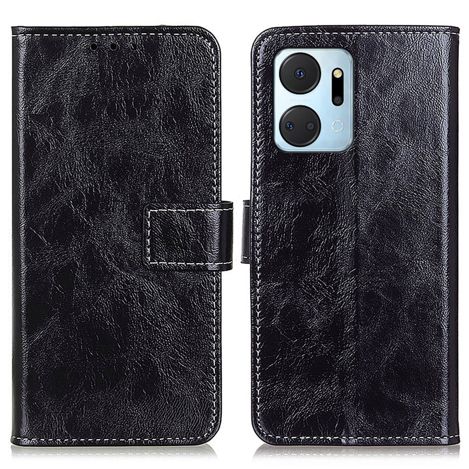 For Honor X7a 5G PU Leather Phone Wallet Case Stand Retro Crazy Horse Texture Phone Cover For Honor X7a 5G PU Leather Phone Wallet Case Stand Retro Crazy Horse Texture Phone Cover